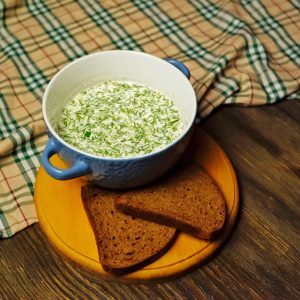 Окрошка з сьомгою